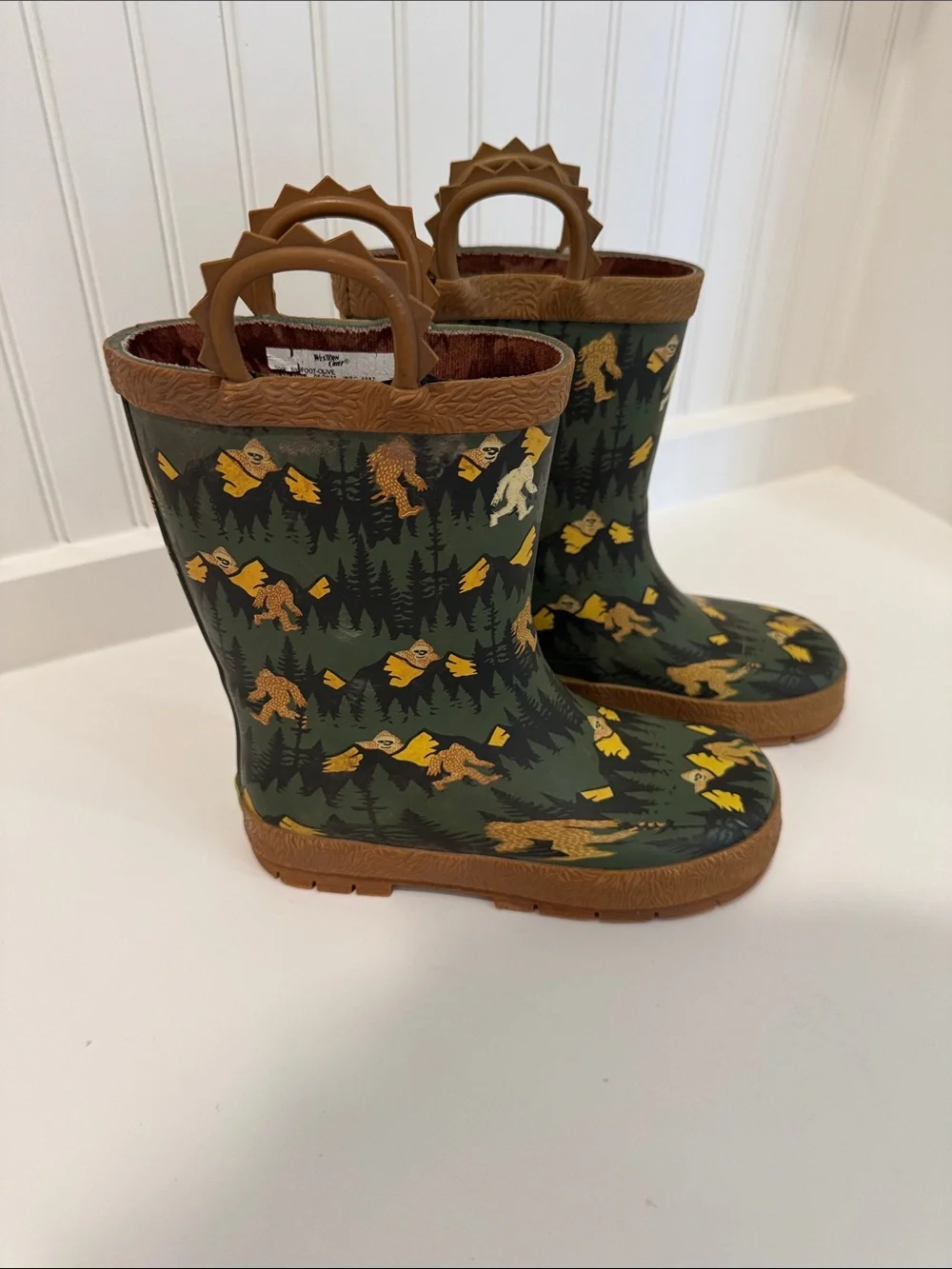 Bigfoot Western Chief Kids Boys 12  Pull On Rain Boots Waterproof Outdoor Winter